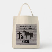 Tote Bag Quand la vie devient dure, Kneel (Dos)