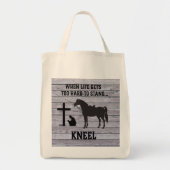 Tote Bag Quand la vie devient dure, Kneel (Devant)