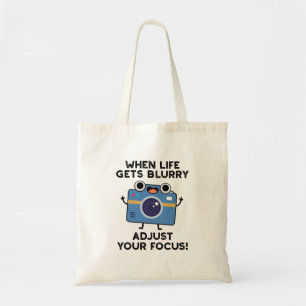 Tote Bag Quand La Vie S'Éteint De Blurry, Ajustez Votre Cam