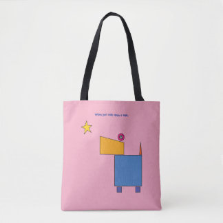 Tote Bag Quand tu veux sur une étoile...
