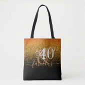 Tote Bag Quarante et fabuleux Black Gold Parties scintillan (Devant)