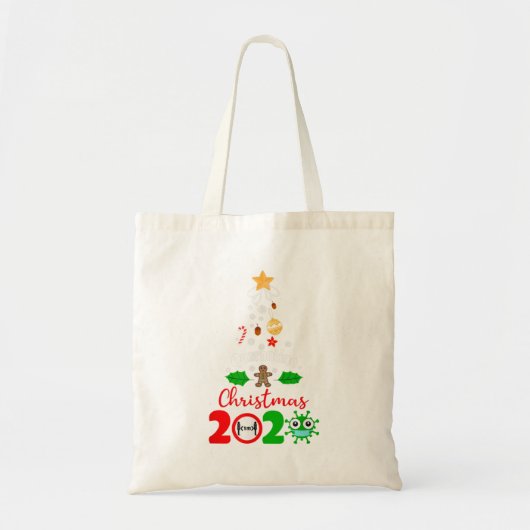 Tote Bag Quarantine Noël 2020, Drôle Design (Devant)