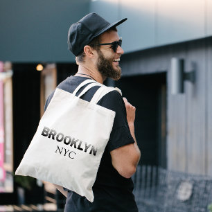 Tote Bag Quartiers de Black and Grey Brooklyn New York