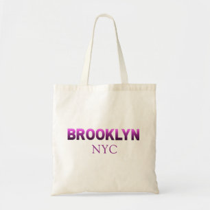 Tote Bag Quartiers de Brooklyn New York à dégradé violet