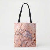 Tote Bag Quartz en marbre orange (Devant)
