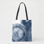 Tote Bag Quasars - Cercles bleu encre (Devant)