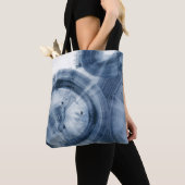 Tote Bag Quasars - Cercles bleu encre (De près)
