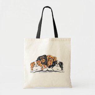 Tote Bag Quatre Cavalier King Charles Spaniels