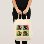 Tote Bag Quatre couleurs Gouldian Finch (Devant (produit))