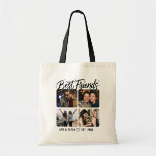 Tote Bag Quatre photos en collage pour les meilleures amies