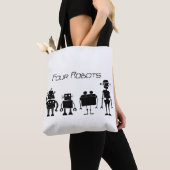 Tote Bag Quatre robots (De près)