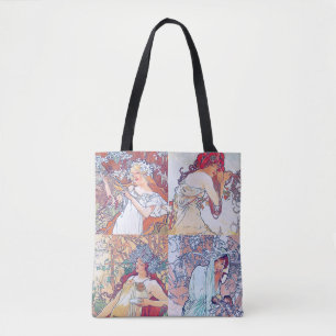 Tote Bag Quatre Saisons, Mucha