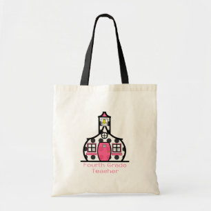 Tote Bag Quatrième école de point de polka de professeur 