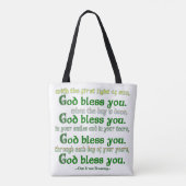 Tote Bag Que Dieu vous bénisse Irish Blessing (Dos)