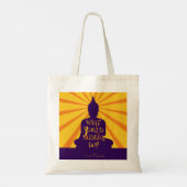 Tote Bag Que ferait Bouddha ? Statue Bouddha Silhouette (Dos)
