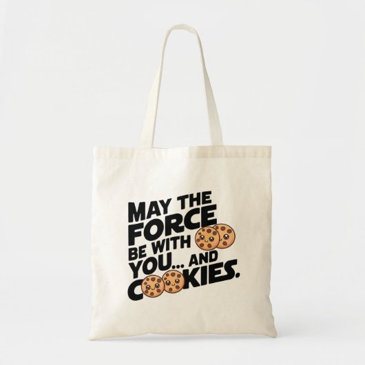 Tote Bag Que la force soit avec vous et les cookies (Devant)