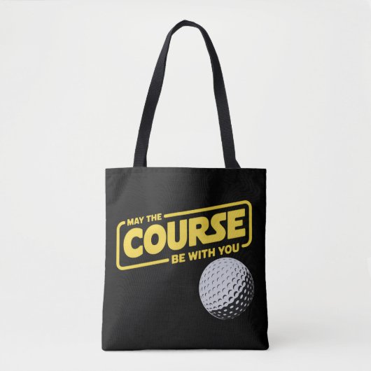 Tote Bag Que le parcours soit avec vous Golf drôle de golf (Devant)