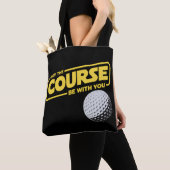 Tote Bag Que le parcours soit avec vous Golf drôle de golf (De près)