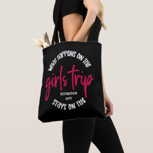 Tote Bag Que se passe-t-il sur les filles Trip Funny Custom