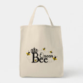 Tote Bag Queen Bee Grocery Tote, Honey Bee, Bumble Bee (Dos)
