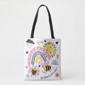 Tote Bag Queen Bees Meilleurs amis pour toujours mignonne B (Devant)