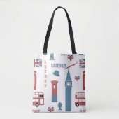 Tote Bag Queen Elizabeth Et London Icons Design (Devant)