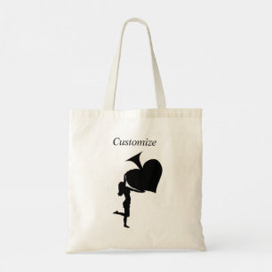 Tote Bag Queen of Spades tenant un tonnerre d'As noir