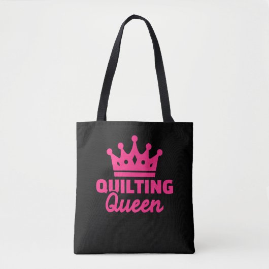 Tote Bag Queen pemium | Funny Quilting (Devant)
