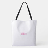 Tote Bag Queen Text Imprimé Grand Épaule Shopping (Dos)