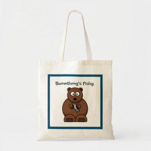 Tote Bag Quelque chose d’amusant Poisson Brown Ours Cartoon