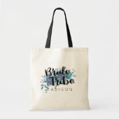 Tote Bag Quelque chose d'aquarelle bleue Mariage tribu mari (Devant)