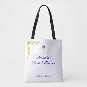 Tote Bag Quelque chose de bleu et de grec pour une fête pré