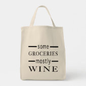 Tote Bag Quelques épiceries Principalement du vin (Dos)