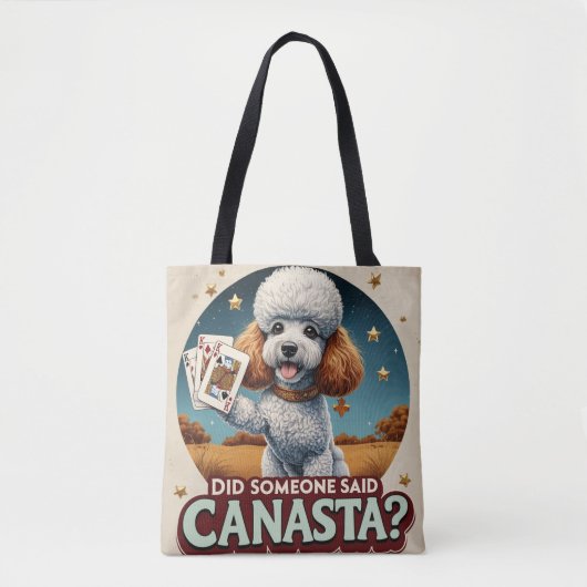 Tote Bag Quelqu'un a-t-il dit canasta ? (Devant)