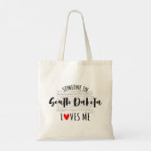 Tote Bag Quelqu'Un Au Dakota Du Sud M'Aime (Dos)