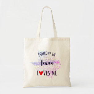 Tote Bag Quelqu'Un Au Texas M'Aime Votre Nom Personnalisé F