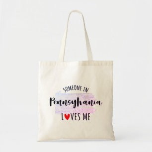 Tote Bag Quelqu'Un En Pennsylvanie M'Aime Votre Nom Personn