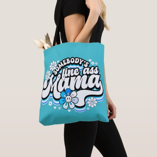 Tote Bag Quelqu'un est belle maman bleu bébé (De près)