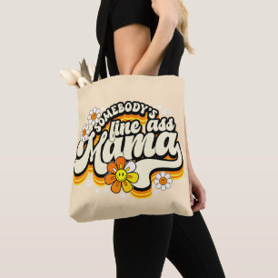 Tote Bag Quelqu'un est dans le rétro de maman