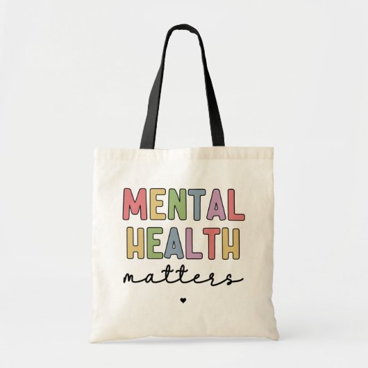Tote Bag Questions de santé mentale | Sensibilisation à la (Devant)