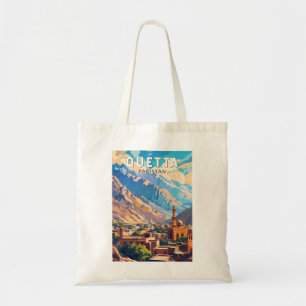 Tote Bag Quetta Pakistan Travel Art Vintage