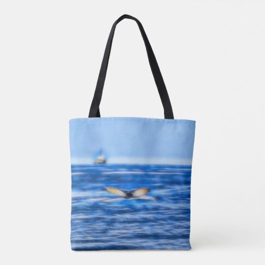 Tote Bag Queue de baleine Bateau Deep Blue Sea (Dos)
