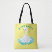 Tote Bag Queue intérieure de la paix Yoga Canard (Devant)