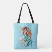 Tote Bag Queue Turquoise de sirène d'Imaginaire (Dos)