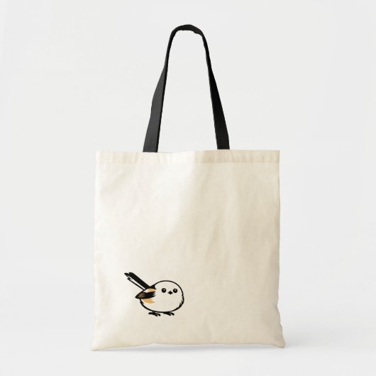 Tote Bag Quiet Minimal Long-Tailed Tit Illustration (Devant)