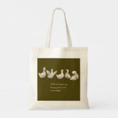 Tote Bag Quiet Quack: White Duck Starry Night Goose (Dos)