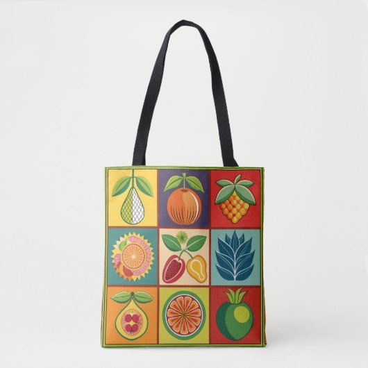 Tote Bag Quilt de paquets de semences botaniques (Devant)