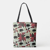 Tote Bag Quilt d'ours noir (Dos)
