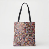 Tote Bag Quilter Crazy Antique - Folk Art Crafty Fun (Devant)