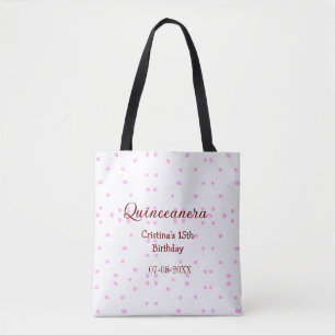 Tote Bag Quinceanera anos 15e anniversaire ajouter nom poin